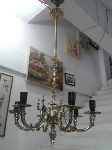 ฺBrass hanging lamp 6 arm ฺBrass hanging lamp 6 arm