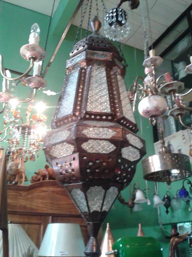 Morocco Lamp brass with floral glass Item Code MRC 100N size high 140 cm.wide 45 cm. Morocco Lamp brass with floral glass Item Code MRC 100N size high 140 cm.wide 45 cm.