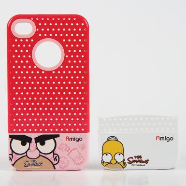 เคส iPhone 4/4s Magic-Cap Pink (Light Pink&White Cap)