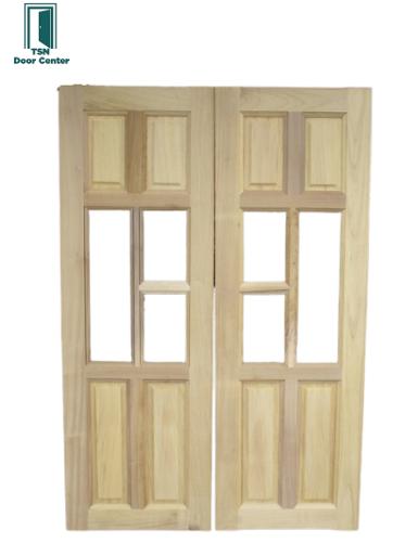 หน้าต่างไม้จัมปาก้า(จำปา) กระจก 3ช่องฟัก 4ช่อง ขนาด 50x110ซม. สามารถผลิตกับไม้ได้ทุกชนิด(ราคาต่อบาน)