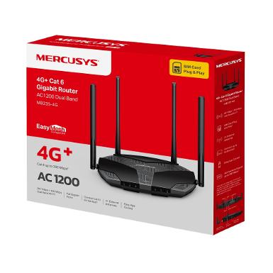 4G ROUTER MERCUSYS MB235-4G 4G+ Cat6 AC1200 Wireless Dual Band Gigabit Router