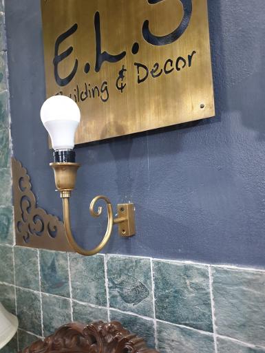 Brass wall lamp Item Code WLST65 size 25 x 63 mm. deep 180 mm. Brass wall lamp Item Code WLST65 size 25 x 63 mm. deep 180 mm.