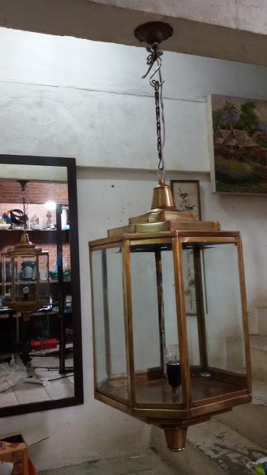 Hanging Lamp brass with bevel glass Item code AT300AE size Dimension 36 cm high 70 cm. not include. Hanging Lamp brass with bevel glass Item code AT300AE size Dimension 36 cm high 70 cm. not include.