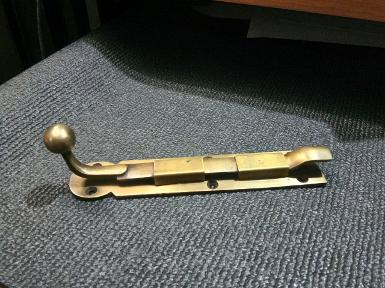 ฺBrass door lock Item Code W.007 size long 155 mm. wide 30 mm. ฺBrass door lock Item Code W.007 size long 155 mm. wide 30 mm.