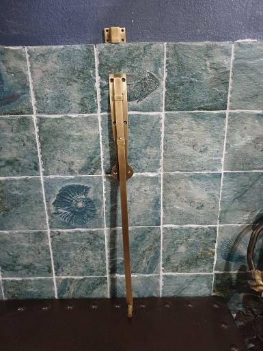 Brass Door lock Code W.004 size long 445 mm. wide 40 mm. Brass Door lock Code W.004 size long 445 mm. wide 40 mm.