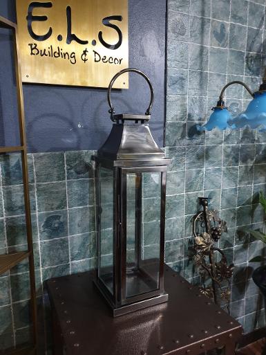 Lantern brass lamp bevel glass Item Code MCRL63E size base 20 x 20 cm.high 62 cm. body Lantern brass lamp bevel glass Item Code MCRL63E size base 20 x 20 cm.high 62 cm. body