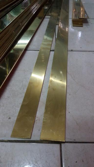 ฺBrass Flat Bar size 4'' Thickness 3 mm. ฺBrass Flat Bar size 4'' Thickness 3 mm.